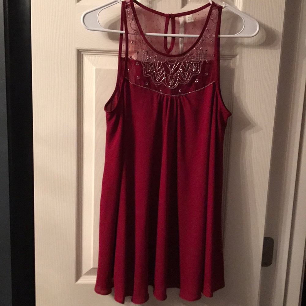Lauren Conrad Beaded Babydoll Tunic